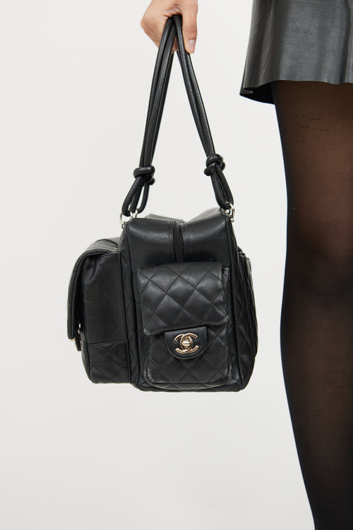 Black Cambon Multi Pocket Reporter Bag