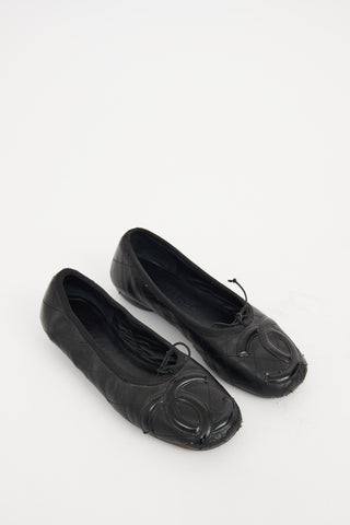 Chanel Black Quilted Cambon Flat