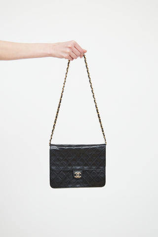 Vintage Black Quilted Classic Flap Bag