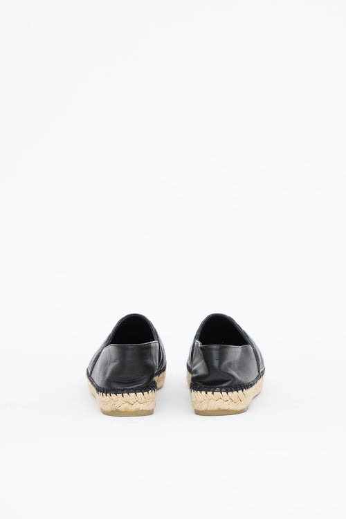 Chanel Leather Quilted Espadrille