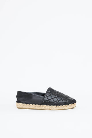 Chanel Leather Quilted Espadrille