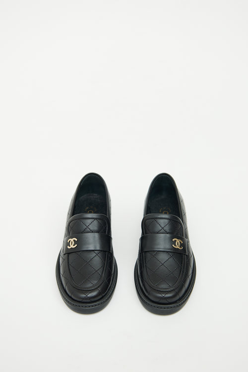 Chanel Black Quilted Lambskin Loafer