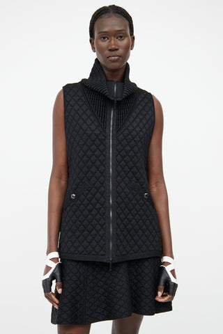 Chanel Black FW2013 Quilted Zip Vest