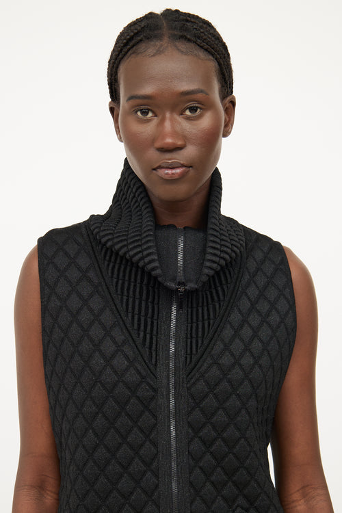 Chanel Black FW2013 Quilted Zip Vest