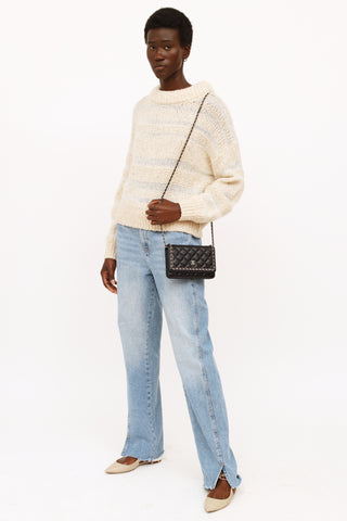 Chanel Brown CC Luxe Ligne Leather Flap Bag Metal Pony-style calfskin  ref.497108 - Joli Closet