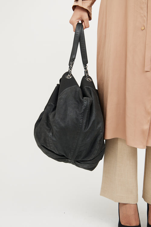 Black Top Handle Bag