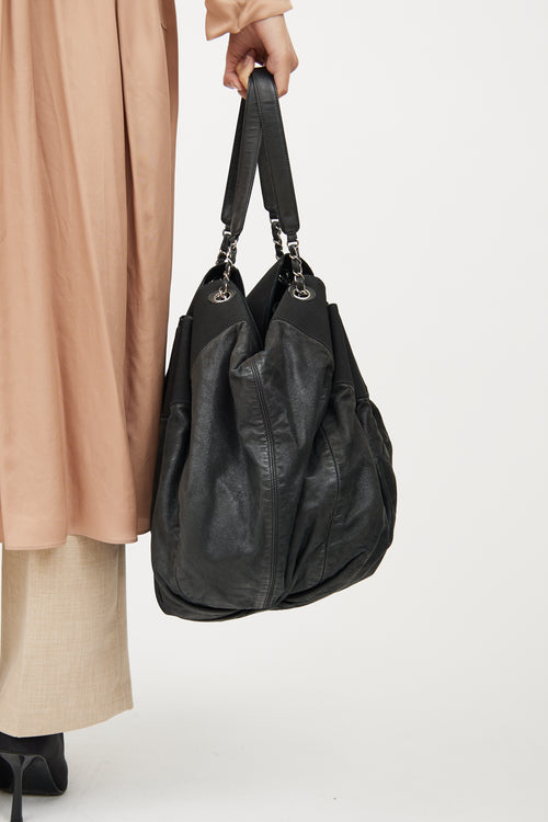 Black Top Handle Bag