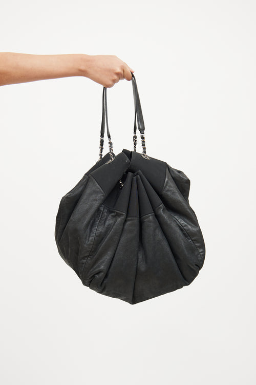 Black Top Handle Bag