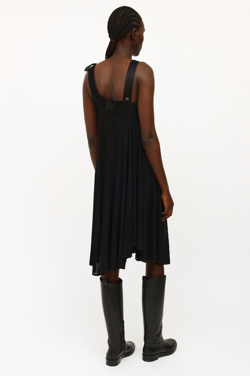 Chanel Black Silk Ribbon Bow Dress