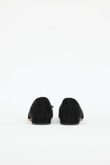 Chanel Suede & Grosgrain Bow Ballet Flat