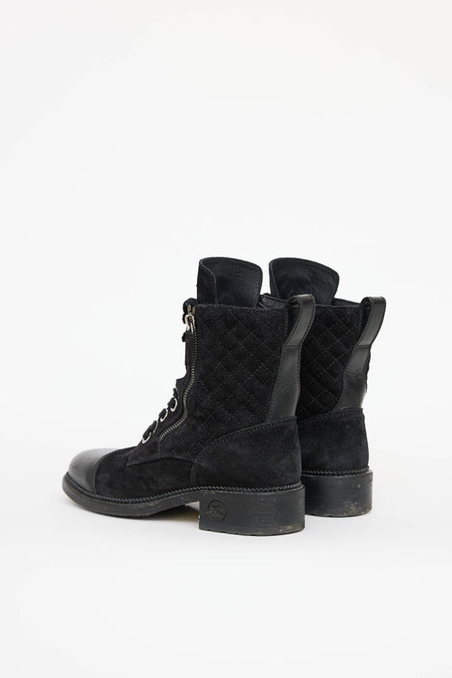 Chanel Suede Combat Boot