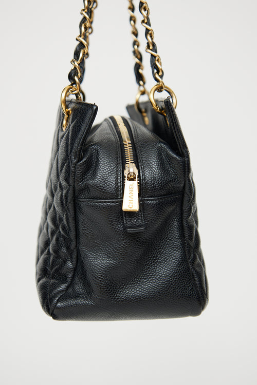 Chanel 2008 Black Leather Petite Timless Tote