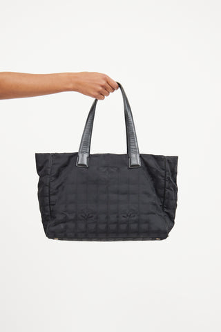 Chanel Black Travel Ligne Tote Bag