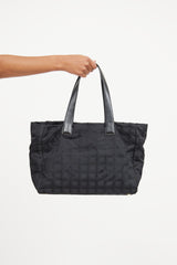 Chanel Black Travel Ligne Tote Bag