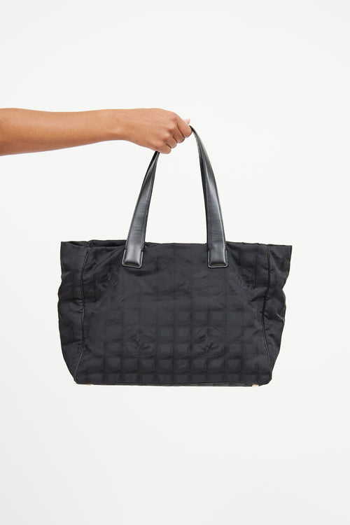 Chanel Black Travel Ligne Tote Bag