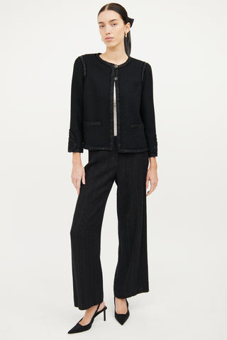 Chanel Black Tweed Miami CC Jacket