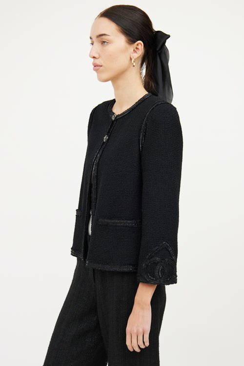 Chanel Black Tweed Miami CC Jacket