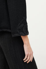 Chanel Black Tweed Miami CC Jacket