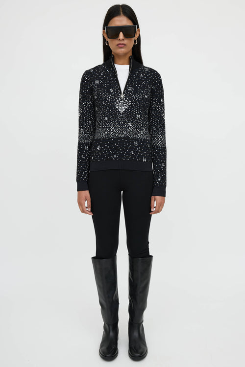 Chanel Fall 2021 Wool Knit Logo Sweater