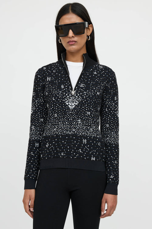 Chanel Fall 2021 Wool Knit Logo Sweater