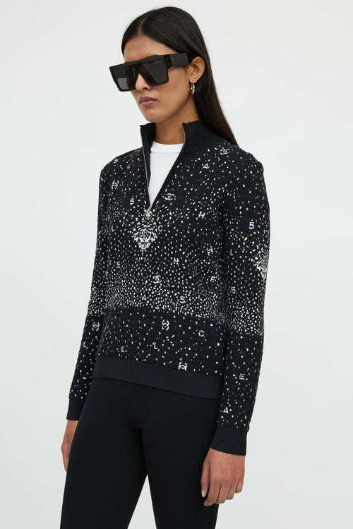 Chanel Fall 2021 Wool Knit Logo Sweater