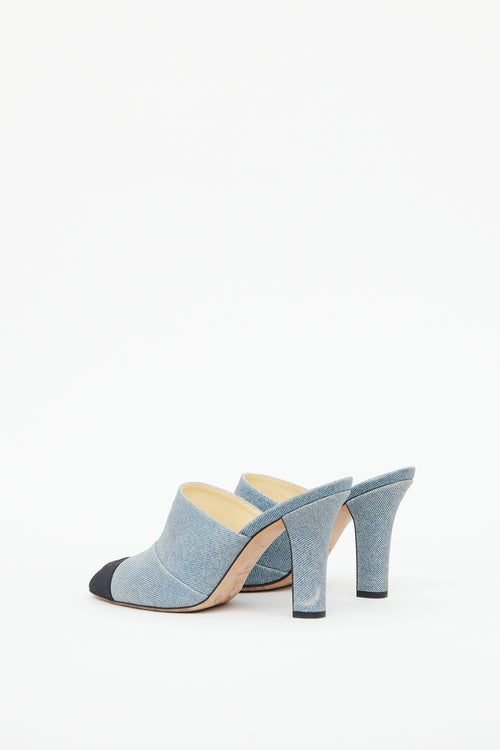 Blue Denim & Black CC Pump