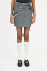 Chanel Cruise 2002 Denim Embellished Skirt