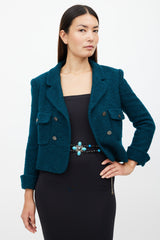 Chanel Fall 2007 Blue & Black Beaded CC Logo Belt