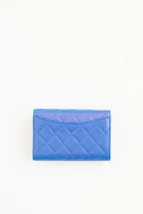 Chanel 2023 Iridescent Caviar Wallet