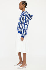 Chanel Blue & Multi 2019 Colour Pattern Knit Hoodie
