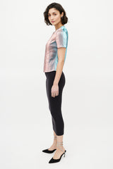 Chanel Blue & Purple Iridescent Front Zip Top