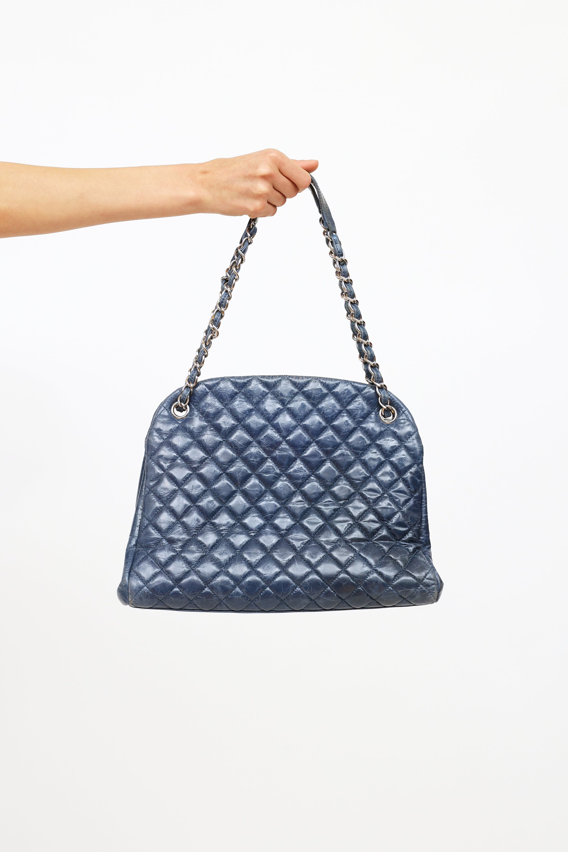 Chanel // 2011 Blue Leather Mademoiselle Bowler Bag – VSP Consignment