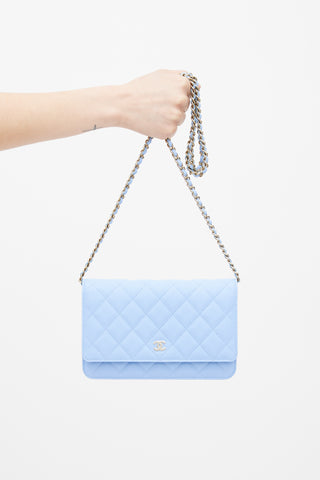 Chanel Blue Wallet on Chain Bag