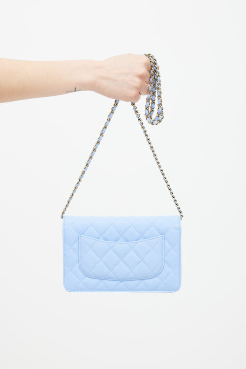 Chanel Blue Wallet on Chain Bag