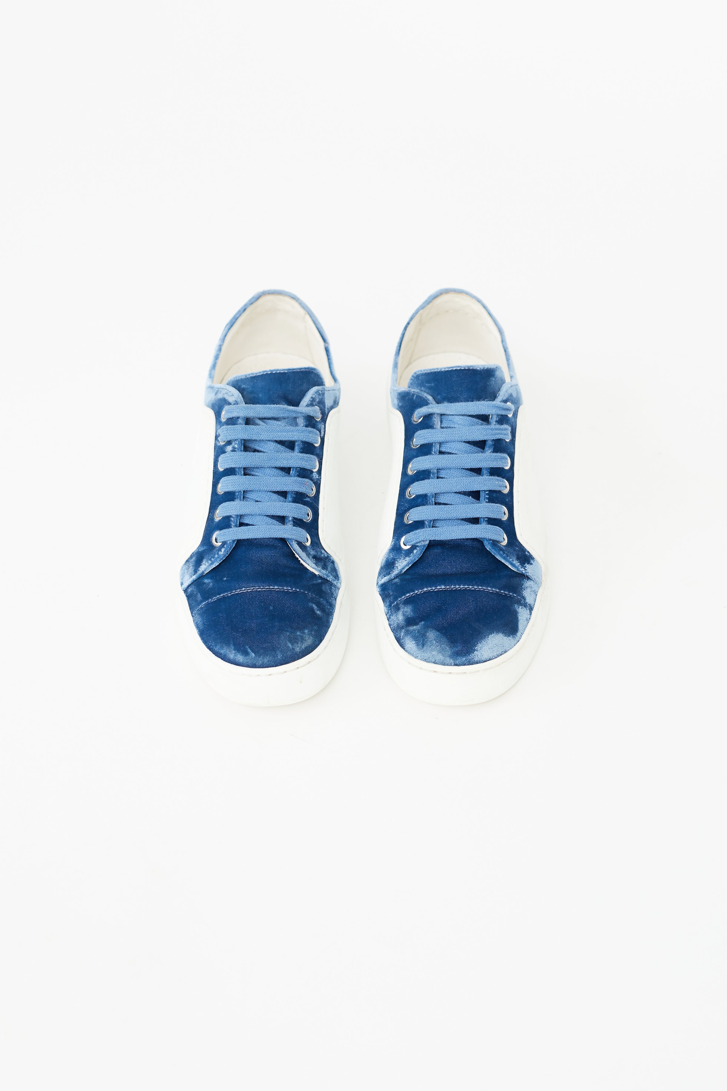 Chanel // Blue & White Velvet Sneaker – VSP Consignment