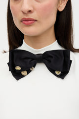 Chanel Satin Embellished Ribbon Pin