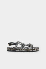 Chanel Braided CC Slingback Sandal