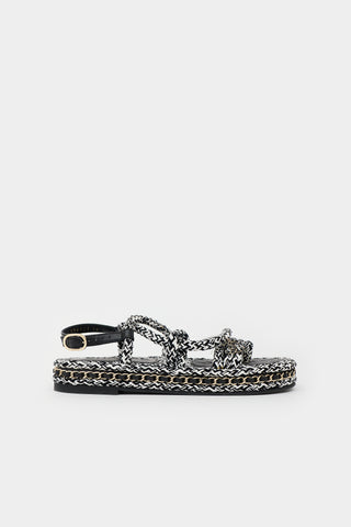Chanel Braided CC Slingback Sandal