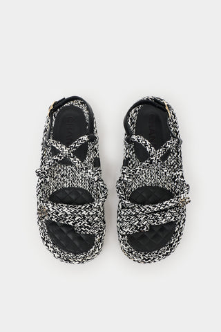Chanel Braided CC Slingback Sandal