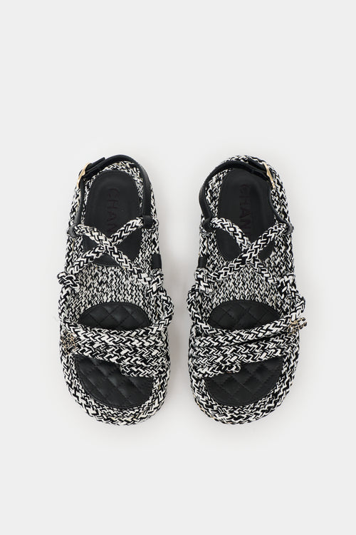 Chanel Braided CC Slingback Sandal