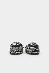 Chanel Braided CC Slingback Sandal