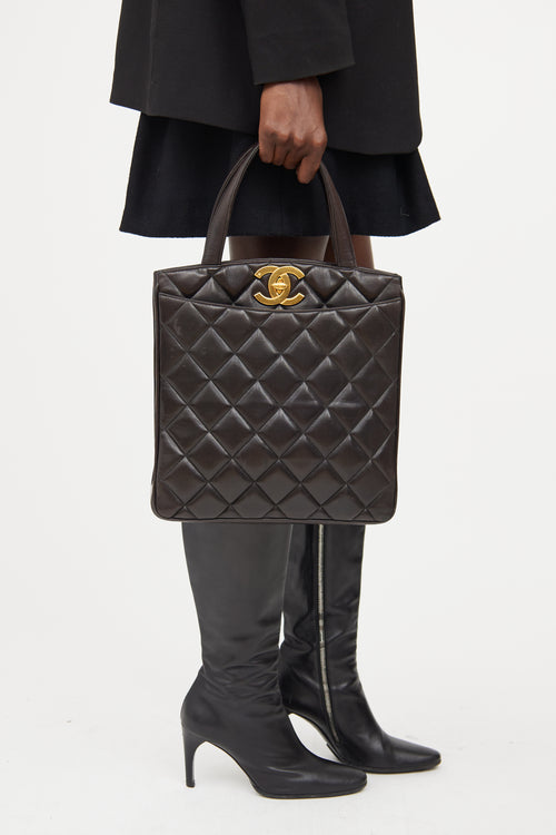 1994 Brown Matelasse Timeless Tote Bag