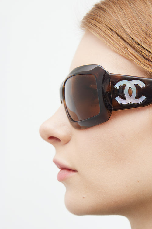 Chanel Brown Tortoise 5076-H Sunglasses