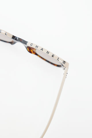Chanel Brown 5414 Logo Round Sunglasses