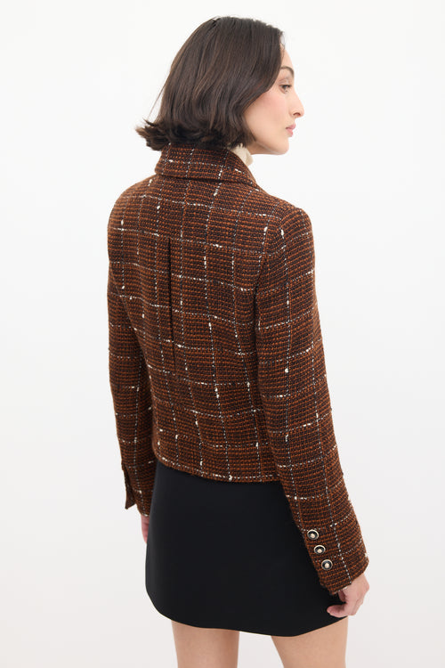 Chanel Pre-Fall 2024 Brown & White Wool Tweed Jacket