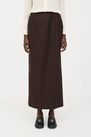 Chanel Fall 1998 Wool Buttoned Skirt