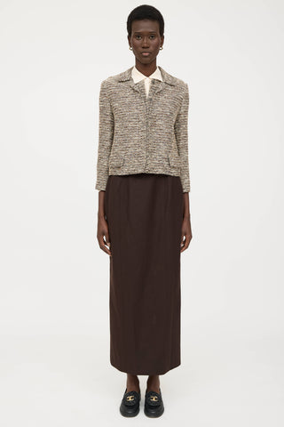 Chanel Fall 1998 Wool Buttoned Skirt