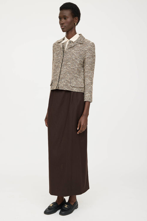 Chanel Fall 1998 Wool Buttoned Skirt