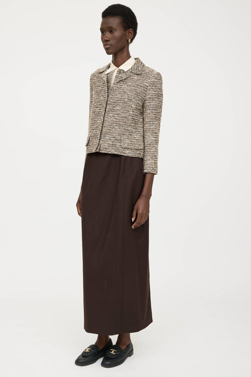 Chanel Fall 1998 Wool Buttoned Skirt