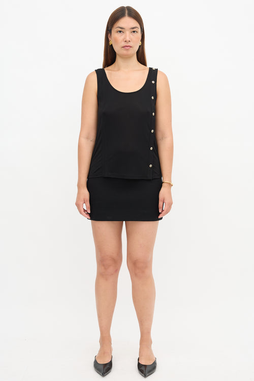 Chanel CC Button Tank Top